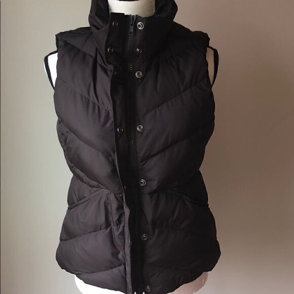 Jcrew chocolate brown feather puffer vest size S - Picture 4 of 7